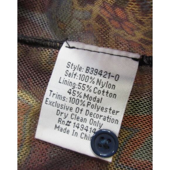 Johnny Was Biya Elexa Mesh Maxi Printed Embroidered Boho Dress, Size L, EUC - Picture 8 of 9